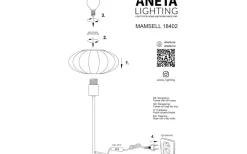 Mamsell Bordslampa 37cm Svart/Grå