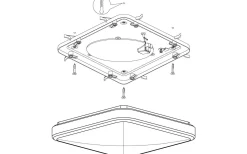 Manilva Plafond 29cm LED 3000K 14,4W Krom IP44