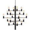 Manola Takkrona 70cm LED 20x2,5W Svart