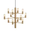 Manola Takkrona 60cm LED 12x2,5W Satinmässing