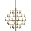 Manola Takkrona 75cm LED 30x2,5W Satinmässing