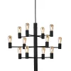 Manola Takkrona 60cm LED 12x2,5W Svart