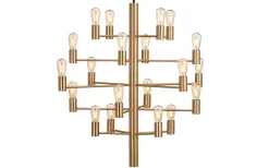 Manola Takkrona 70cm LED 20x2,5W Satinmässing