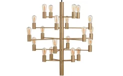 Manola Takkrona 70cm LED 20x2,5W Satinmässing
