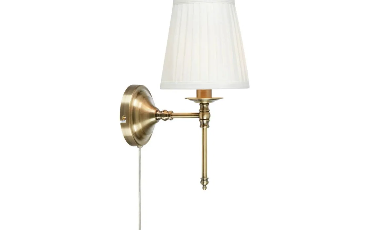 Manor Vägglampa Vit/Antikmässing