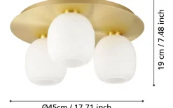 Manzanares Plafond 45cm Guld/Vit