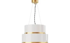 Marcel Taklampa 50cm Mässing/Vit