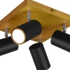 Marley Spotlight 4-delad GU10 matt svart/trä