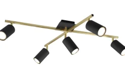 Marley Takspotlight 5-delad GU10 svart/guld