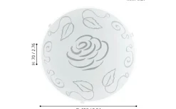 Mars Plafond Ros 24,5cm Vit