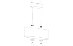 Maserlo 1 Taklampa 78cm Svart