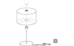 Maserlo Bordslampa 42cm Taupe/Guld