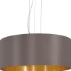 Maserlo Taklampa 53cm Cappuccino/Guld