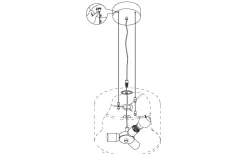 Maserlo Taklampa 53cm Svart/Guld