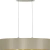 Maserlo Taklampa 100cm Taupe/Guld