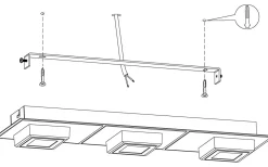 Masiano Tak/Vägglampa 44cm LED 3000K 9,9W Svart
