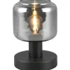 Mataro Bordslampa E14 matt svart/rökfärgad