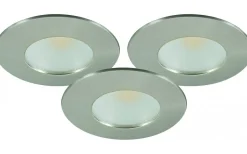MD-231 Downlight 3000K 3x5W Satin 230V IP44 3-Pack
