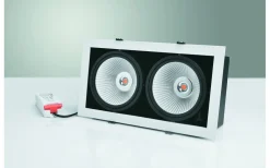 MD-251 Downlight 3000K 2x10W Vit/Svart 230V IP21