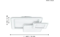 Mentalurgia Plafond 49cm LED 3000-6500K 12W Vit