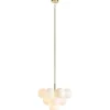 Merlot Taklampa Mässing/Opal 56cm