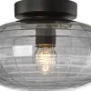 Mesh Plafond Ø28cm Svart/Smoke