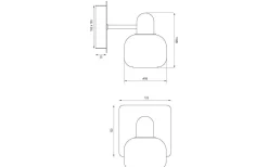 Messina Vägglampa Krom/Vit IP44