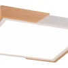 Meta Plafond LED matt vit/trä