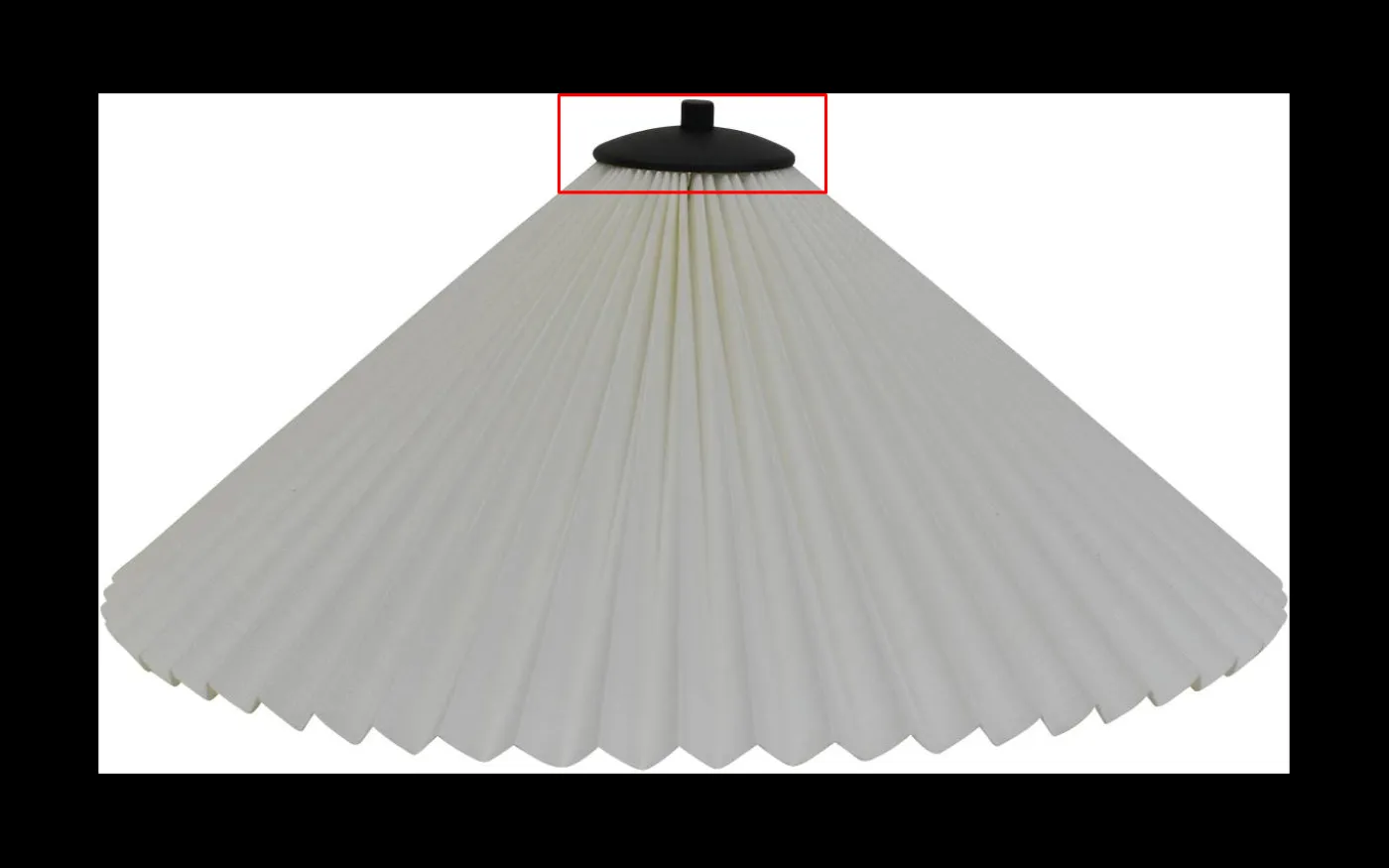 Metallbricka till Plisserad Lampskärm Ø40cm och Ø50cm Svart