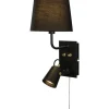 Metz Vägglampa Svart/Matt Mässing