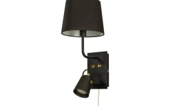 Metz Vägglampa Svart/Matt Mässing