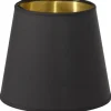 Mia Lamskärm Ø14cm Metallinsida Svart/Guld