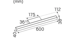 Mirro PIR Spegelbelysning 60cm 3000K 11,5W Vit IP44