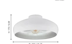 Mogano Plafond Ø40cm Vit