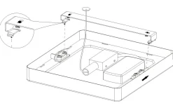Molay Square Plafond 29cm LED 3000K 20,5W Grå