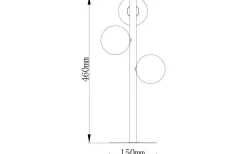 Molekyl Bordslampa 46cm Mässing/Opal