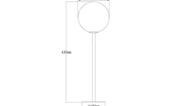 Molekyl Bordslampa 1L 43cm Svart/Rök