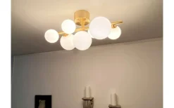 Molekyl Plafond 58cm Mässing/Vit