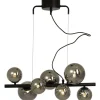 Molekyl Taklampa 58cm 7L Svart/Rök