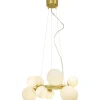 Molekyl Taklampa 50cm Matt Mässing/Opalvit