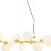Molekyl Taklampa 85cm Mässing/Vit