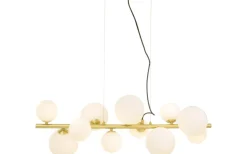 Molekyl Taklampa 85cm Mässing/Vit