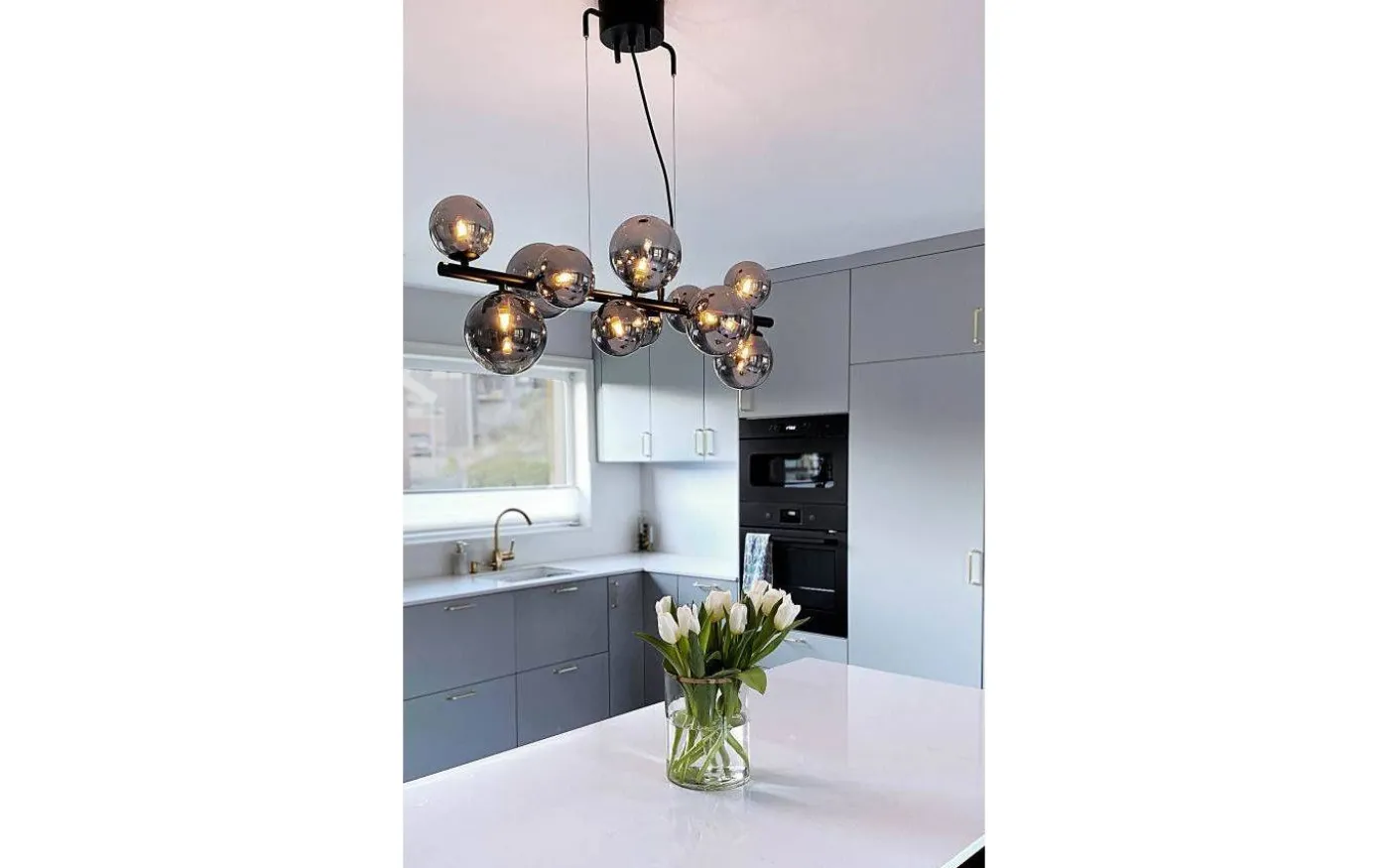 Molekyl Taklampa 85cm Svart/Rök