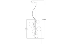 Molekyl Taklampa 38cm Tenn