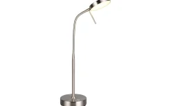 Moreno Skrivbordslampa LED i borstat stål, uppladdningsbar
