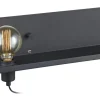Multi Vägglampa USB Svart