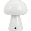 Mushroom Uppladdningsbar Bordslampa 21cm Vit