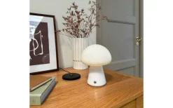 Mushroom Uppladdningsbar Bordslampa 21cm Vit