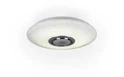 Musica Plafond LED 41cm med Bluetooth-högtalare vitt stjärnljus RGBW