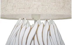 Natural Bordslampa 48cm Vit/Beige